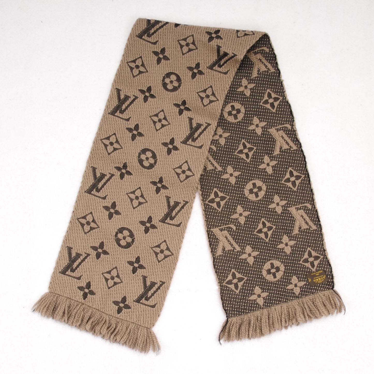 Wool Silk Logomania Scarf Verone