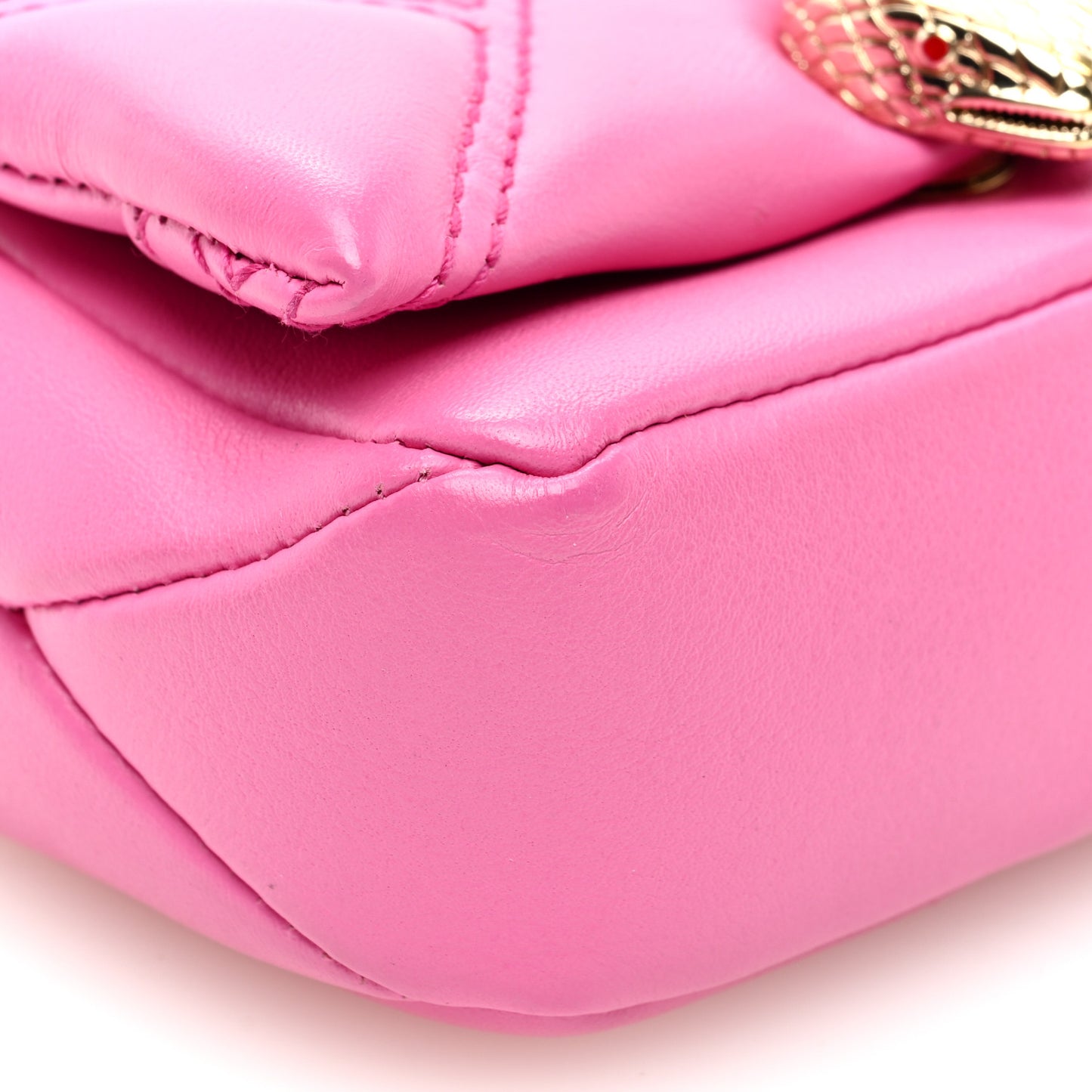 Calfskin Serpenti Cabochon Micro Bag Pink
