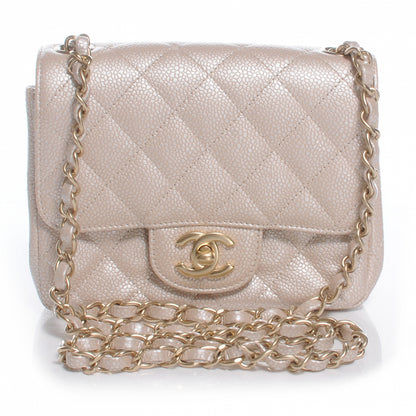 Chanel Caviar Quilted Mini Square Flap Pearl 1 of 8