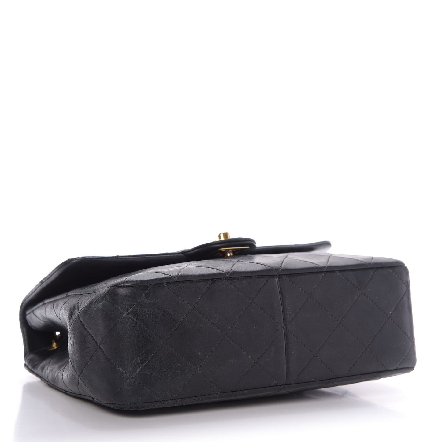 Lambskin Quilted Small Single Flap Black