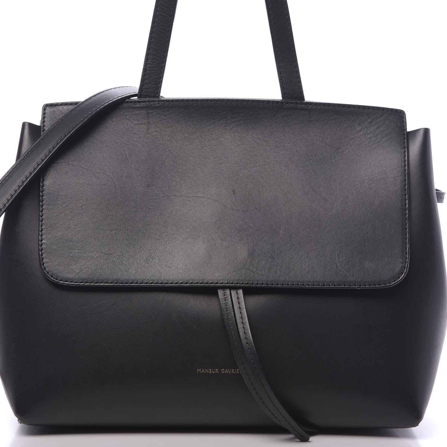 Mansur Gavriel Calfskin Mini Lady Bag Black Argento 14 of 16
