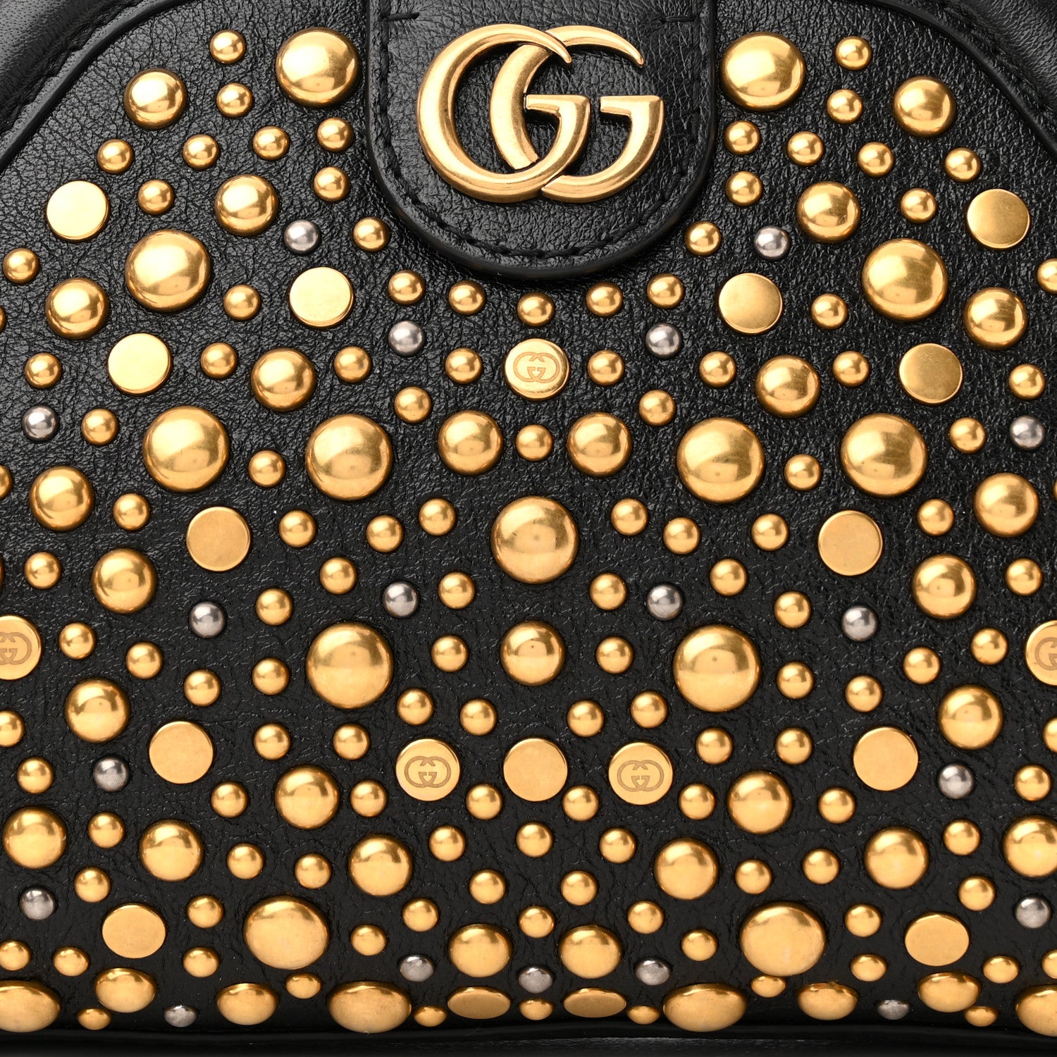 Gucci Calfskin Studded Small Re(Belle) Crossbody Bag Black 8 of 10