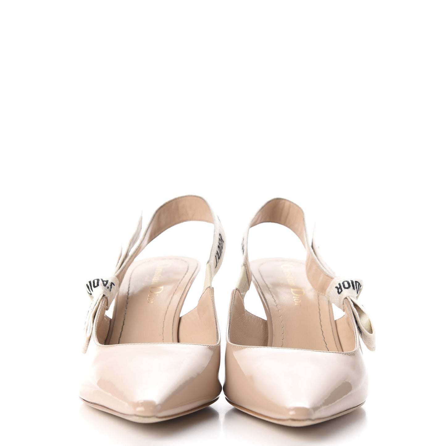 Patent Ribbon J'Adior Slingback 65mm Pumps 37.5 Nude