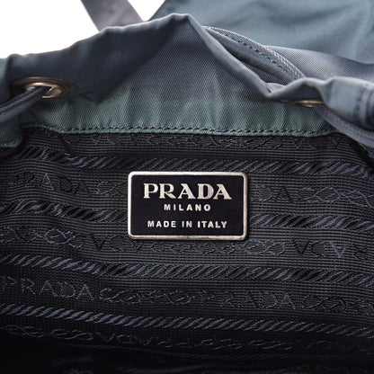 Prada Nylon Vela Cinch Backpack Blue 6 of 17