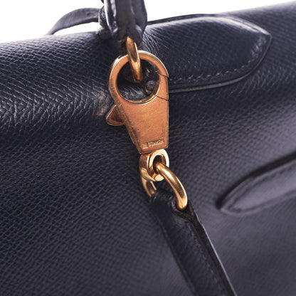 Hermes Courchevel Kelly Retourne 35 Bleu Marine 35 of 44