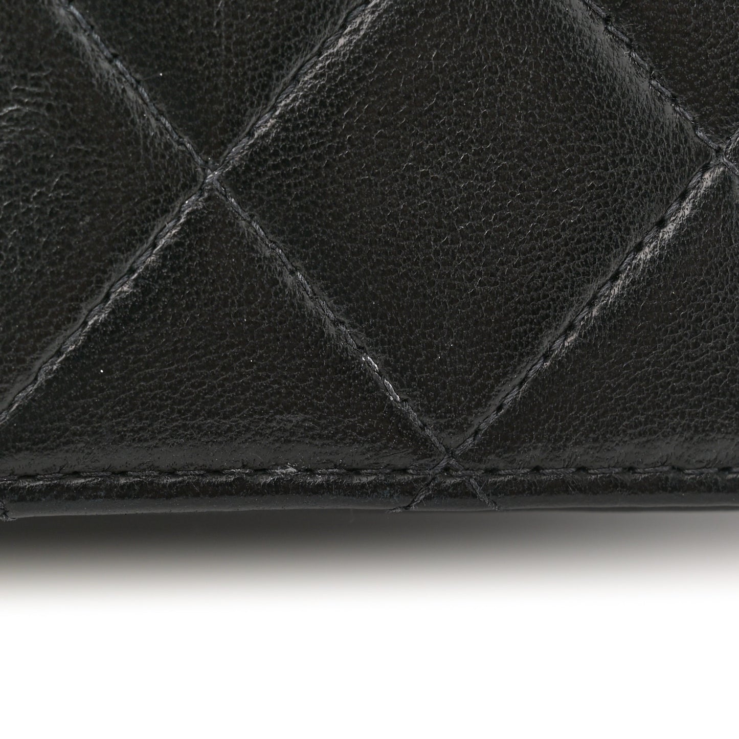Lambskin Quilted Small Single Flap Black