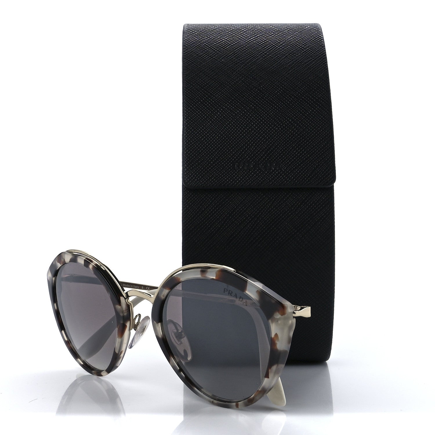 Prada Acetate Round Sunglasses SPR18U Tortoise 8 of 8