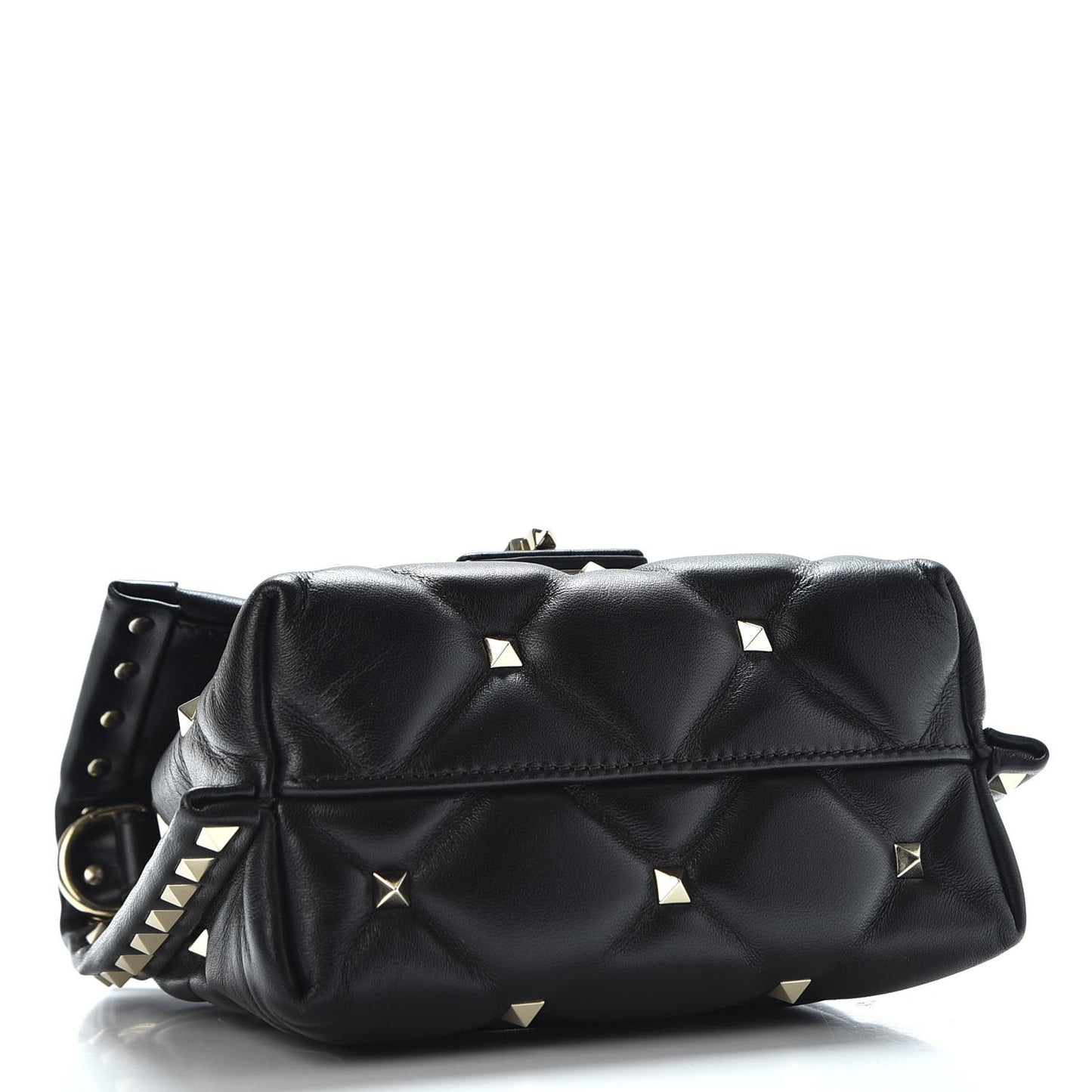 Nappa Mini Candystud Top Handle Bag Black