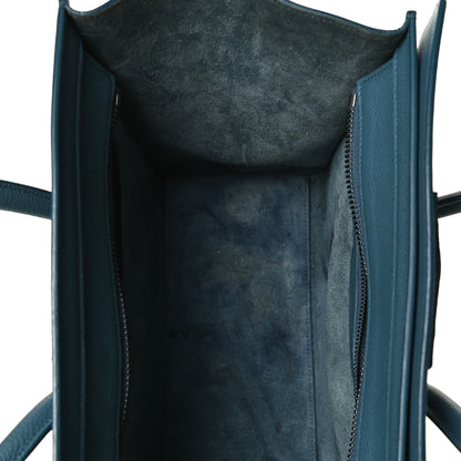 Celine Drummed Calfskin Micro Luggage Slate 14 of 15