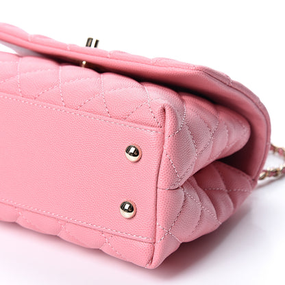 Chanel Caviar Quilted Mini Coco Handle Flap Pink 9 of 9