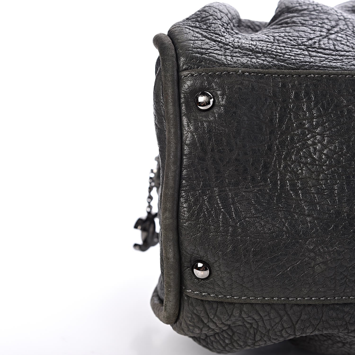 Chanel Distressed Lambskin Large Lady Braid Satchel Dark Grey 12 of 17