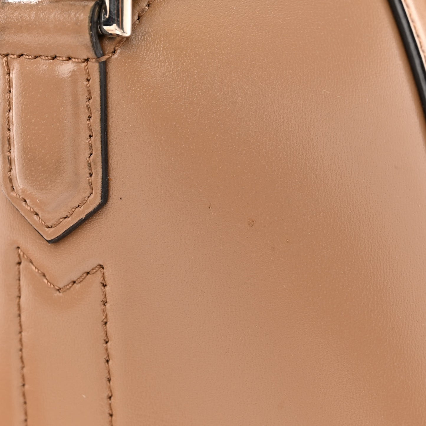 Shiny Lord Calfskin Small Antigona Dark Beige