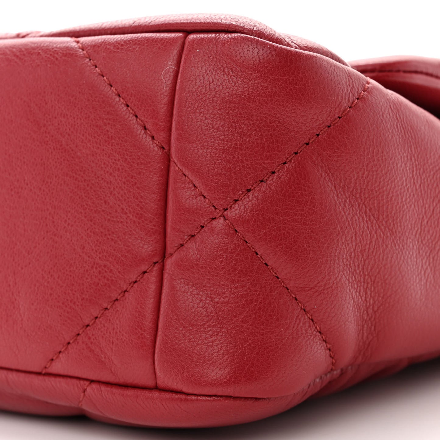 Goatskin Quilted Medium Chanel 19 Flap Red