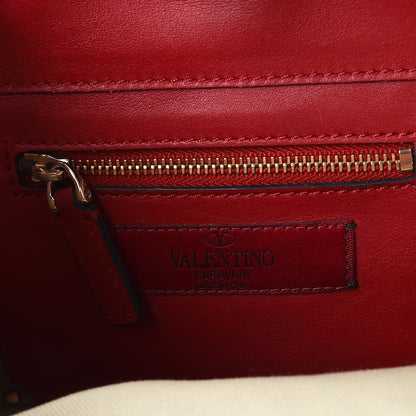 Valentino Garavani Vitello Mini Rockstud Tote Red 7 of 8