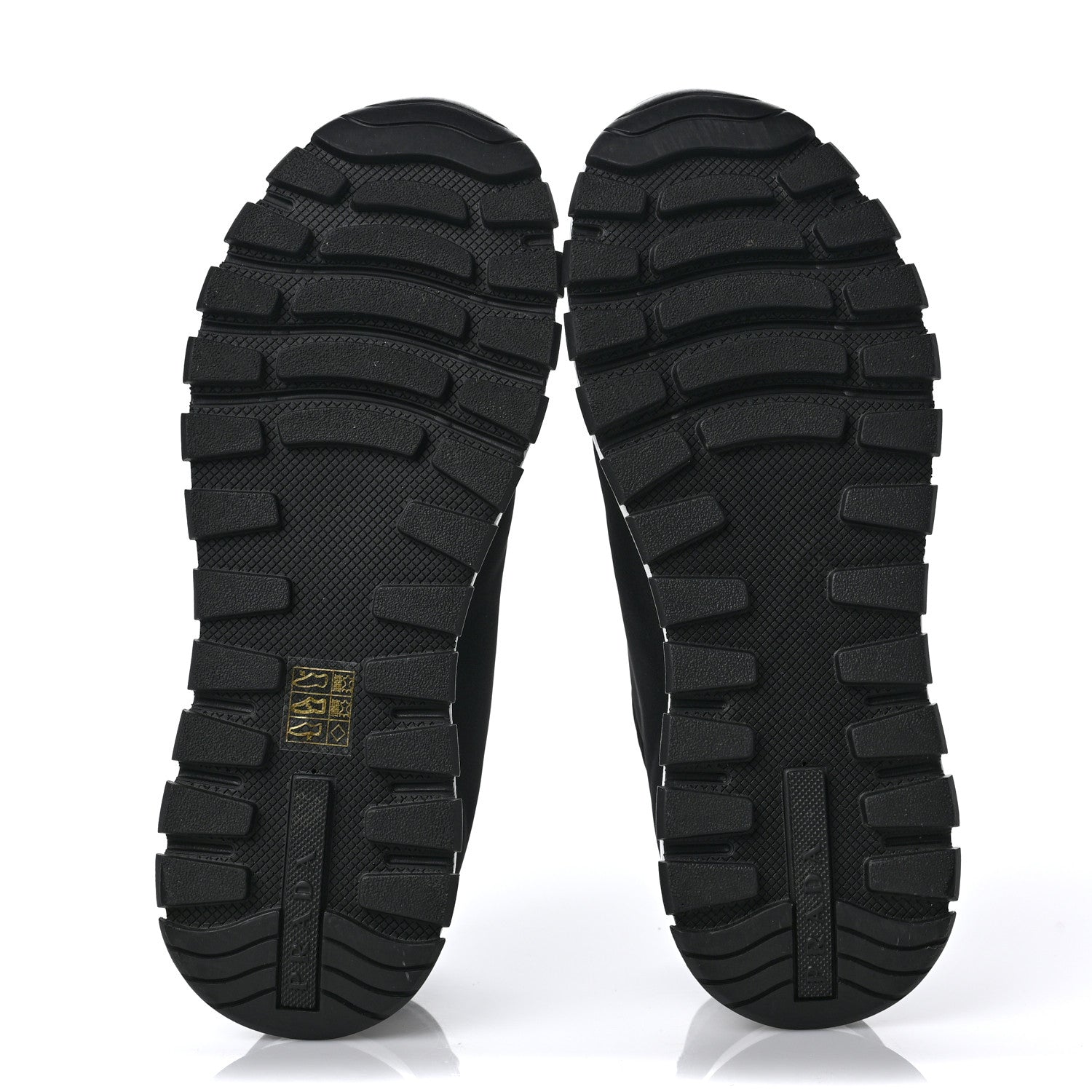 Prada Nylon Gabardine Logo Sneakers 39 Black White 6 of 10