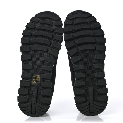 Prada Nylon Gabardine Logo Sneakers 39 Black White 6 of 10