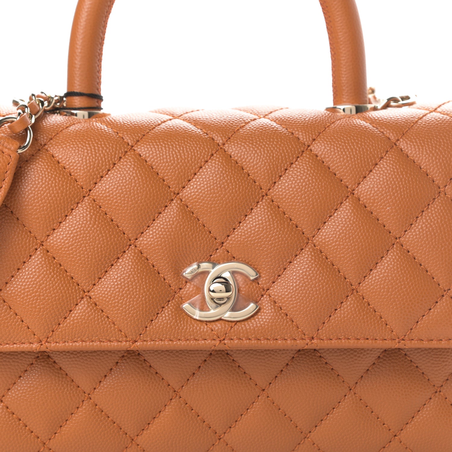 Chanel Caviar Quilted Mini Coco Handle Flap Brown 8 of 11