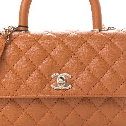 Chanel Caviar Quilted Mini Coco Handle Flap Brown 8 of 11