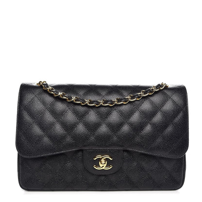 Chanel Caviar Quilted Jumbo Double Flap Black 1 of 9
