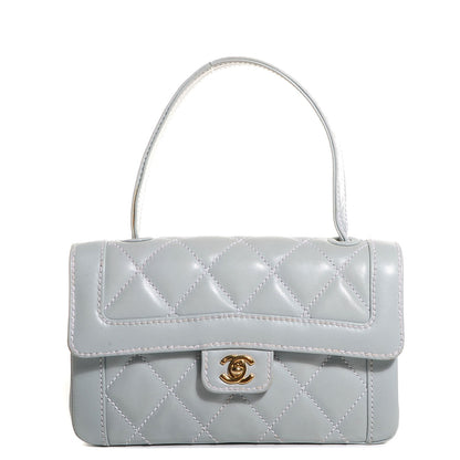 Chanel Calfskin Quilted Wild Stitch Flap Light Blue 1 of 8