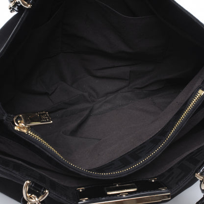 Fendi Zucca Enamel Mia Tote Black 5 of 7