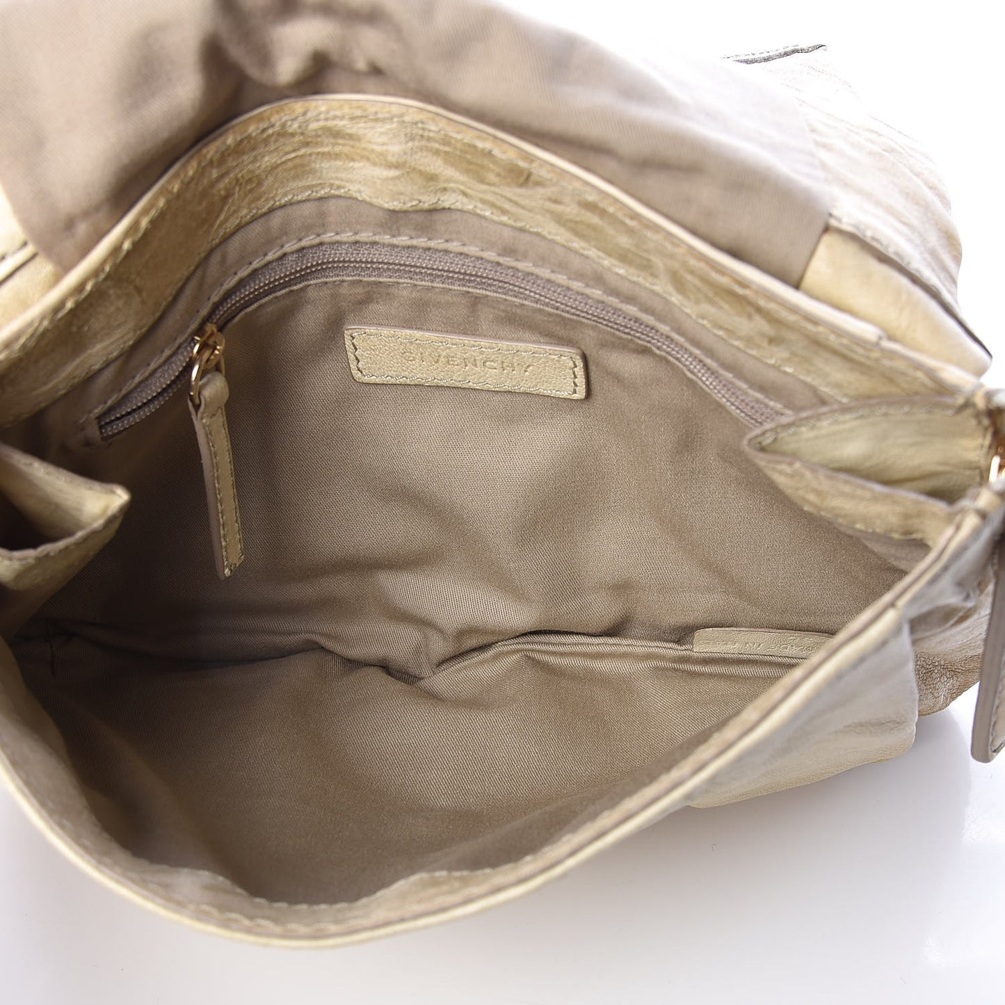 Tumbled Sheepskin Clutch Beige