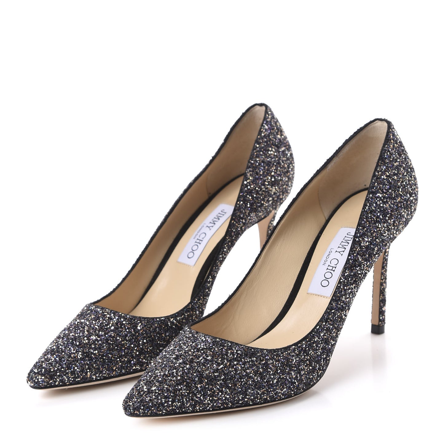 Coarse Glitter Pointy Toe Romy 85 Pumps 40.5 Twilight