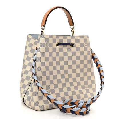 Louis Vuitton Damier Azur Braided Neonoe MM Blue 3 of 11