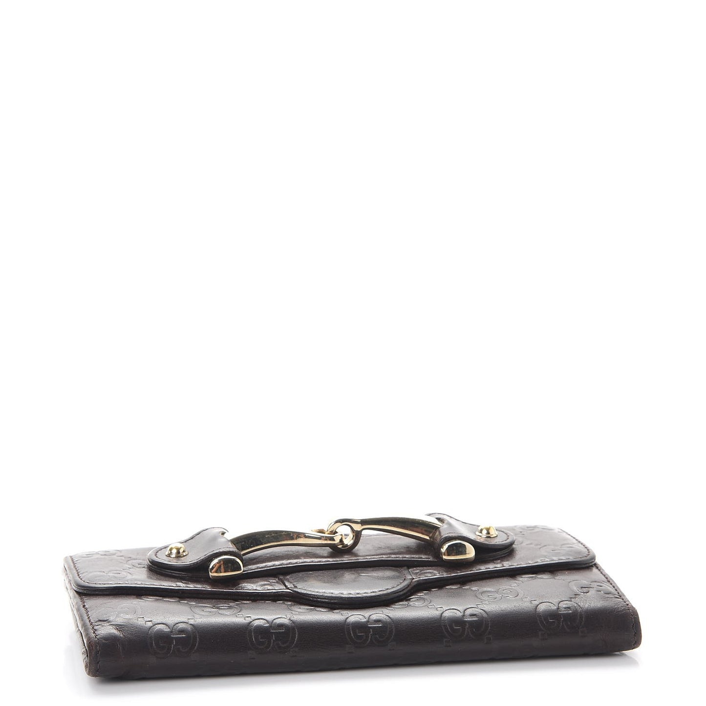 Guccissima Horsebit Continental Wallet Brown