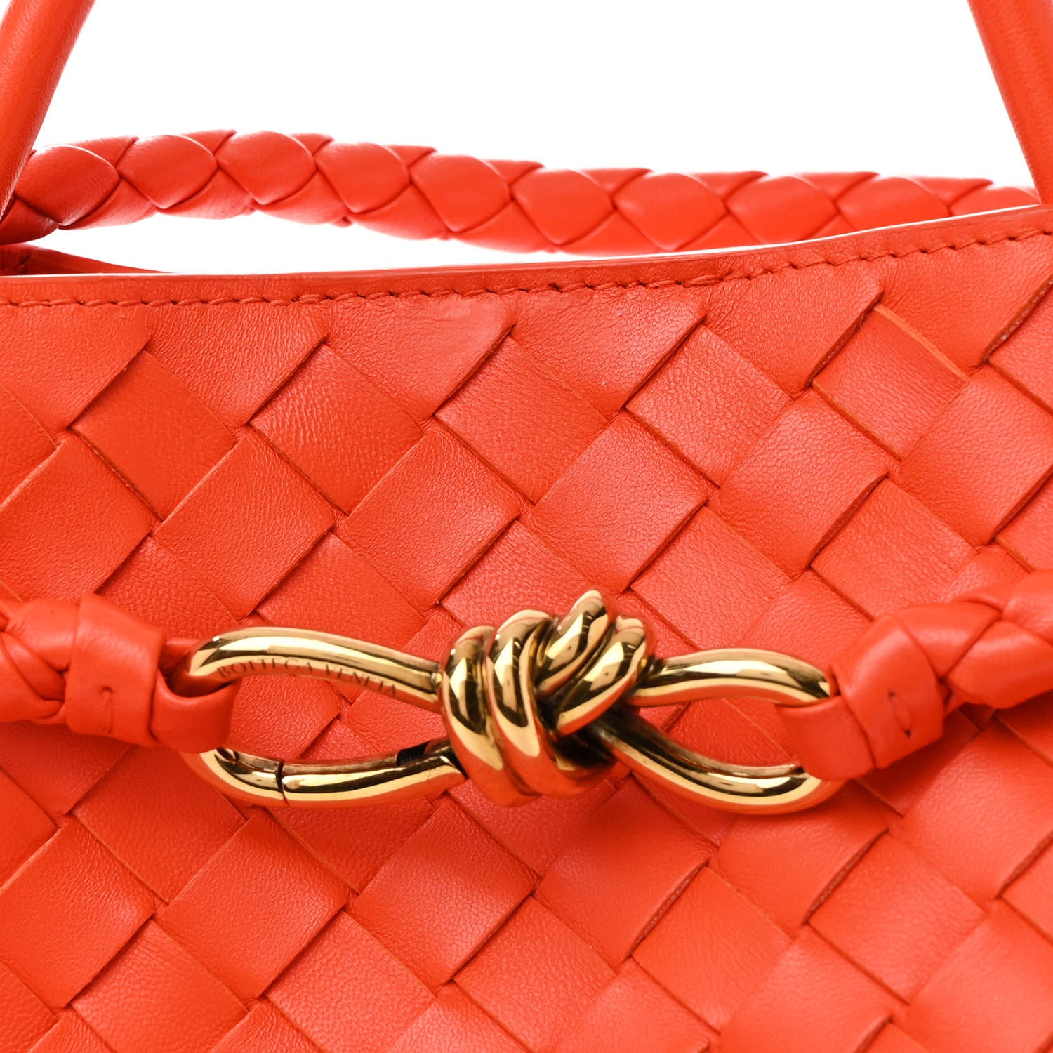 Bottega Veneta Nappa Intrecciato Large Andiamo Shoulder Bag Orange 7 of 11