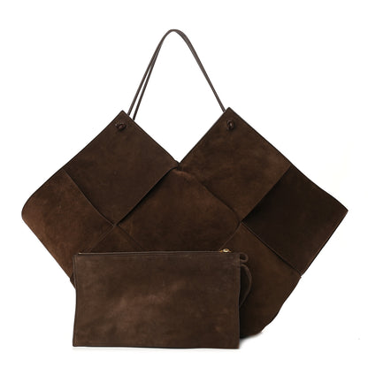 Bottega Veneta Suede Maxi Intrecciato Tote Brownie 1 of 8