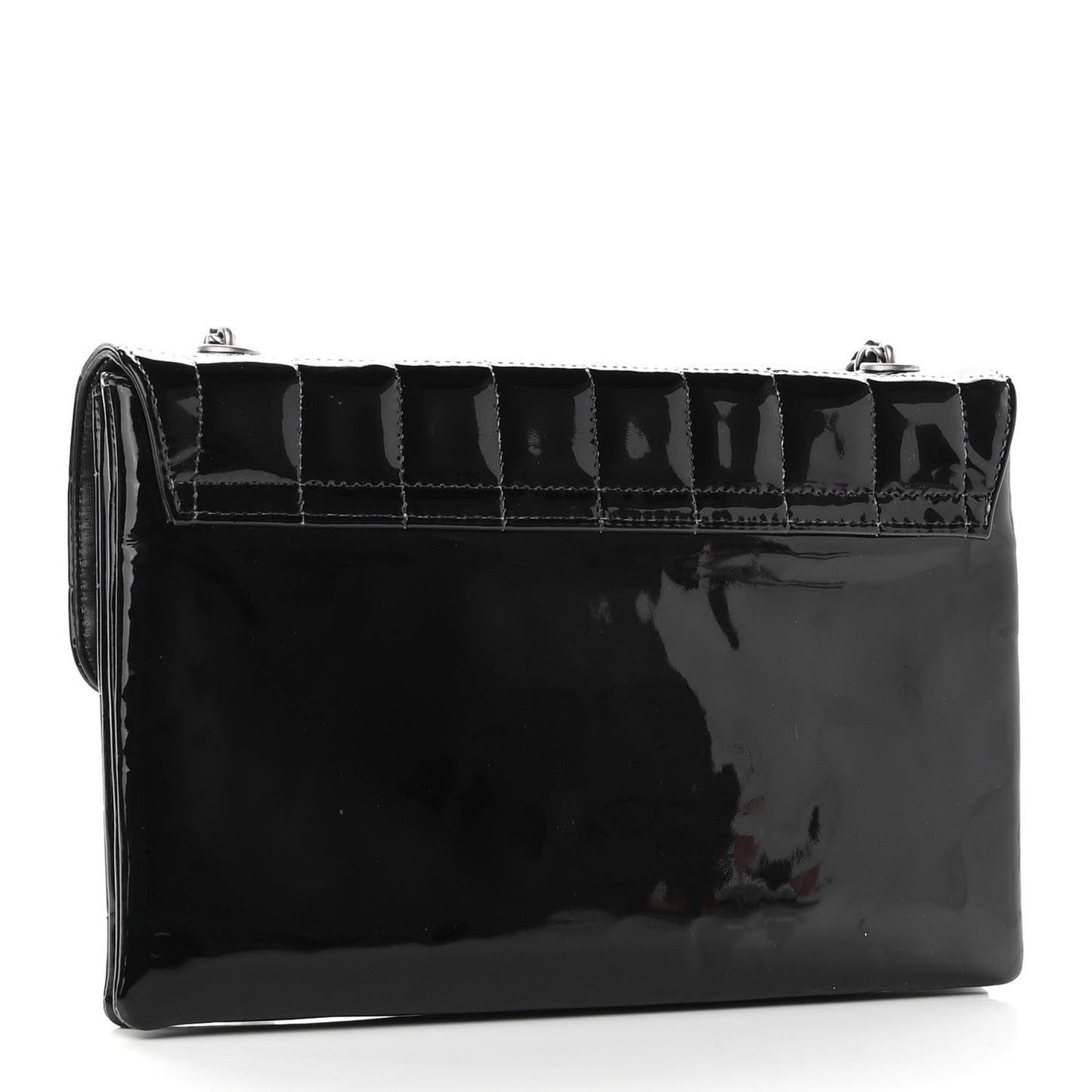 Patent Chocolate Bar Reissue Single Flap Black