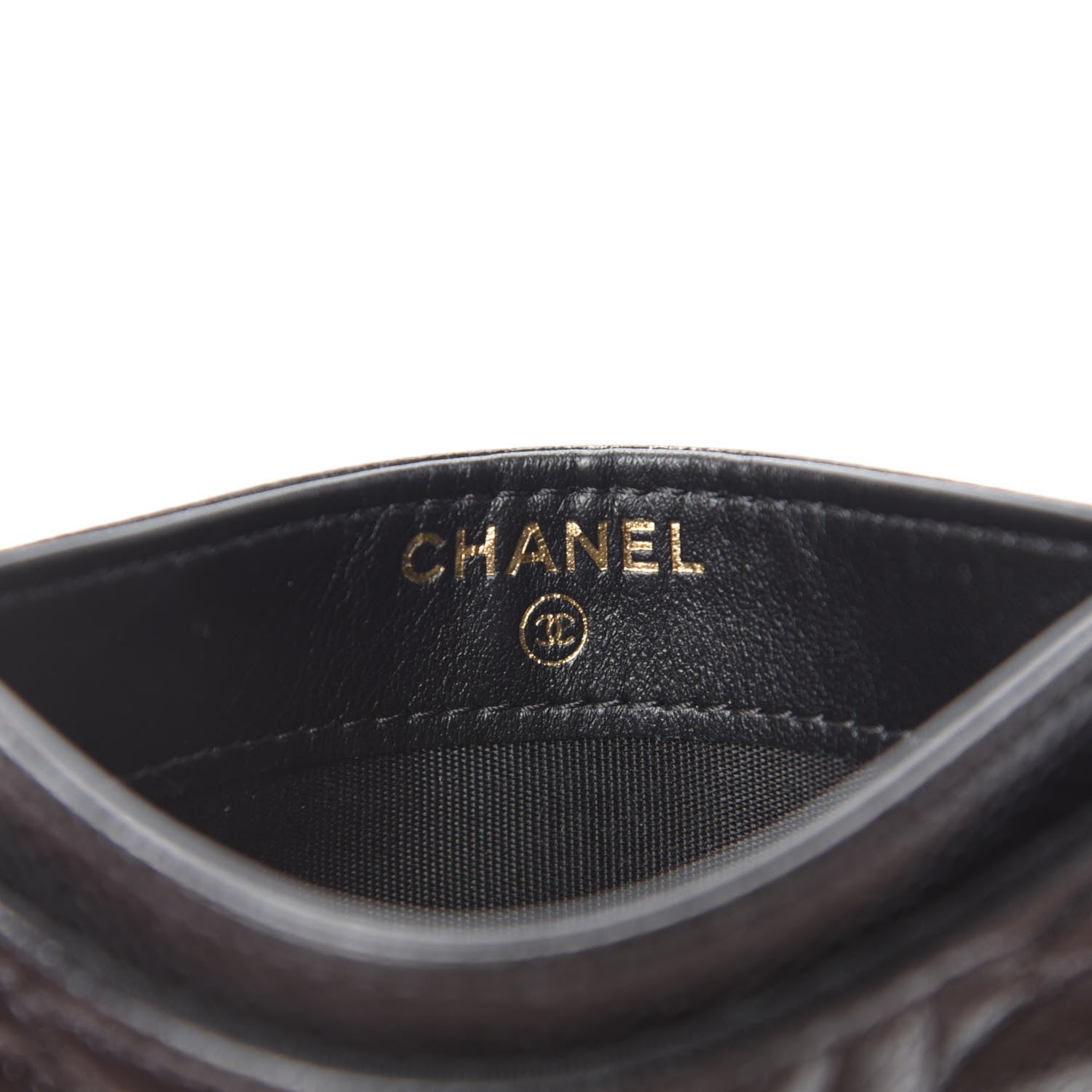 Chanel Caviar Camellia Embossed Card Holder Black 6 of 9