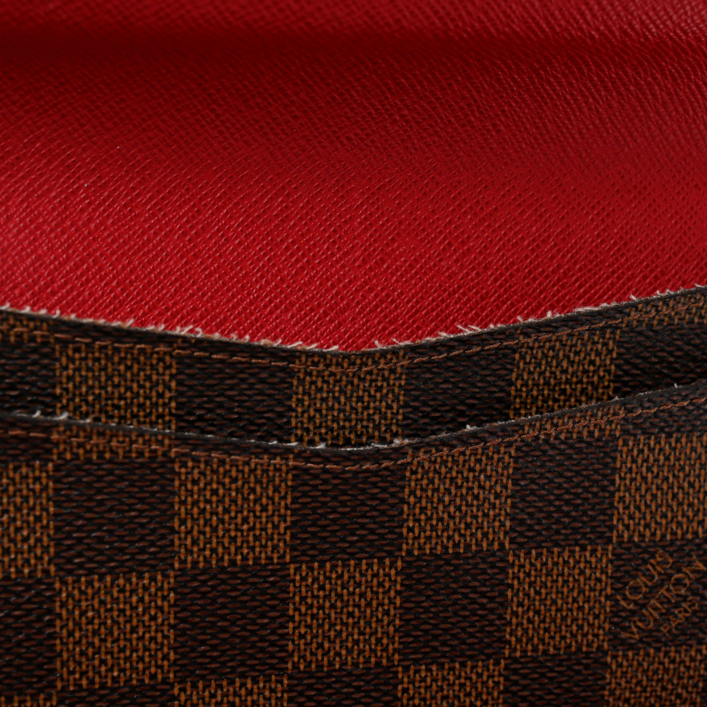 Damier Ebene Josephine Wallet Red
