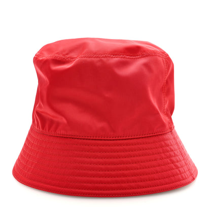 Prada Re-Nylon Metal Triangle Logo Mens Bucket Hat XL Rosso 3 of 7