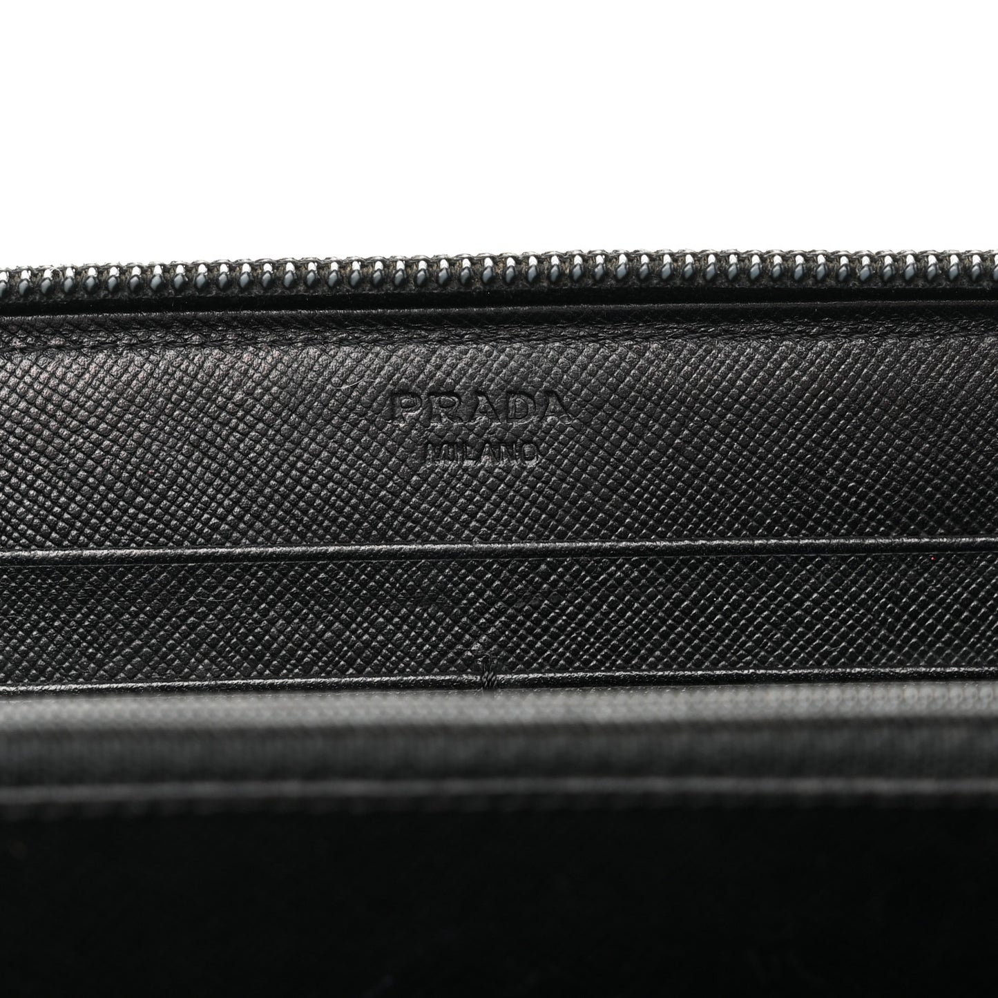 Tessuto Nylon Zip Around Wallet Black
