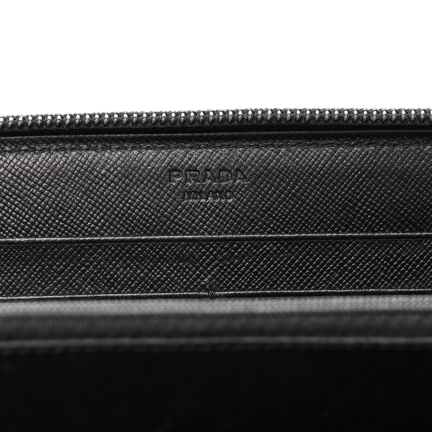 Prada Tessuto Nylon Zip Around Wallet Black 6 of 9