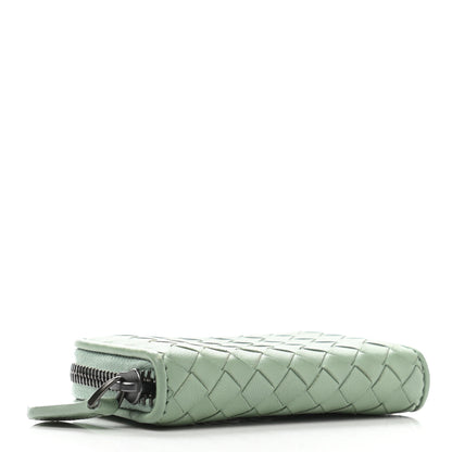 Bottega Veneta Nappa Intrecciato Zip Around Coin Purse Light Green 4 of 8