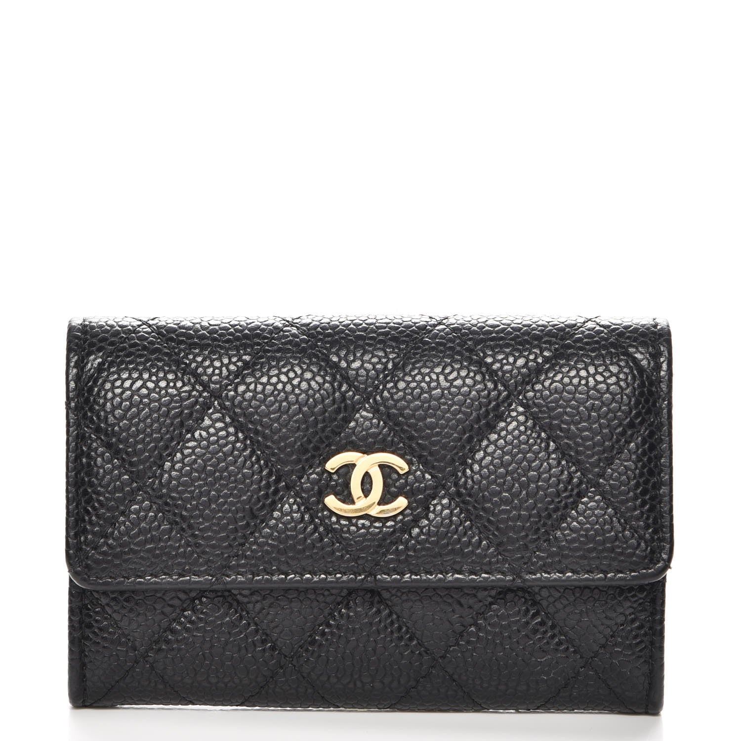 Chanel Caviar Quilted Flap Card Holder Black 1 of 8