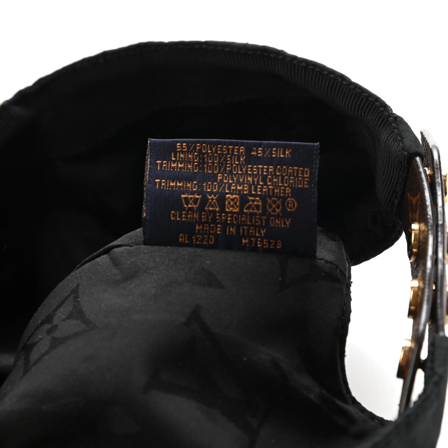 Louis Vuitton Polyester Silk Monogram LV Get Ready Cap M Black 9 of 10