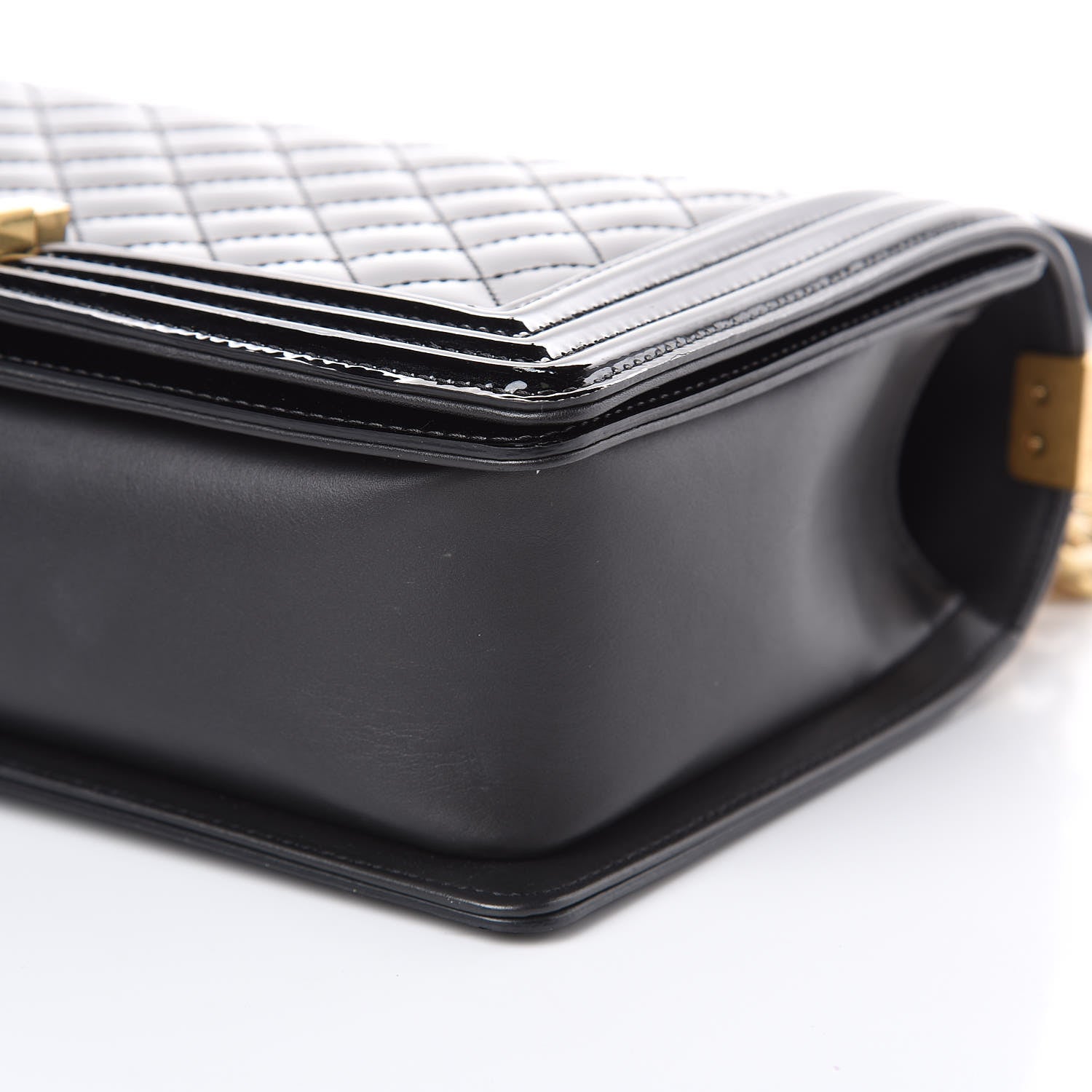 Chanel Patent Calfskin Quilted New Medium Boy Flap Black 9 of 12