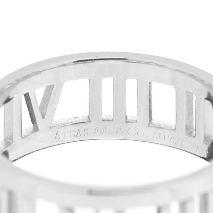 Tiffany 18K White Gold Diamond Open Atlas Ring 63 10.5 4 of 4