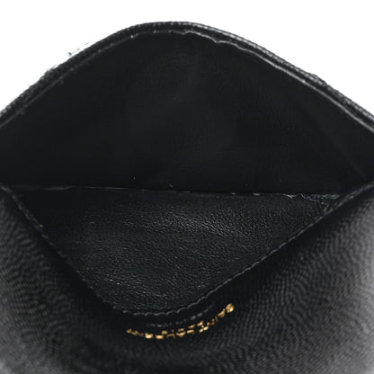 Saint Laurent Grain De Poudre Matelasse Chevron Monogram Compact Wallet Black 5 of 7