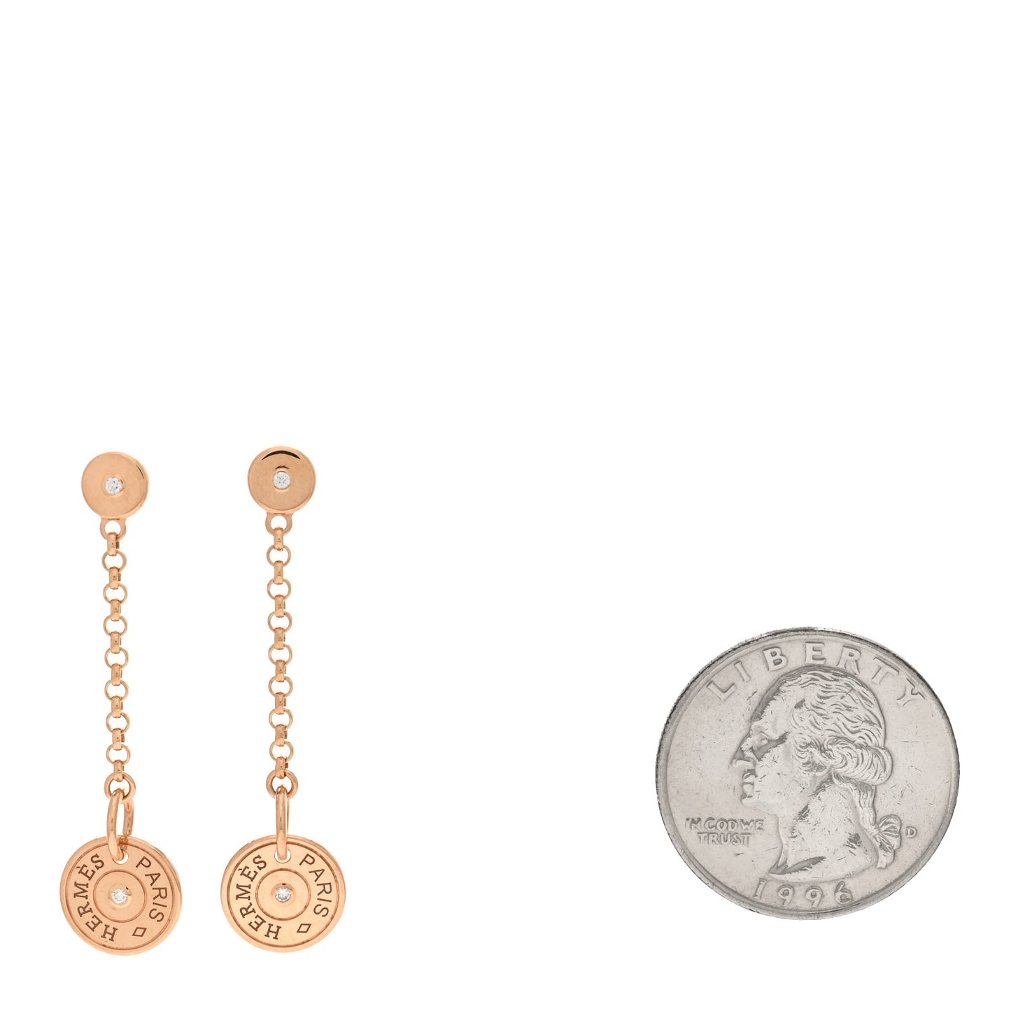 18K Rose Gold Diamond Gambade Clou de Selle Earrings