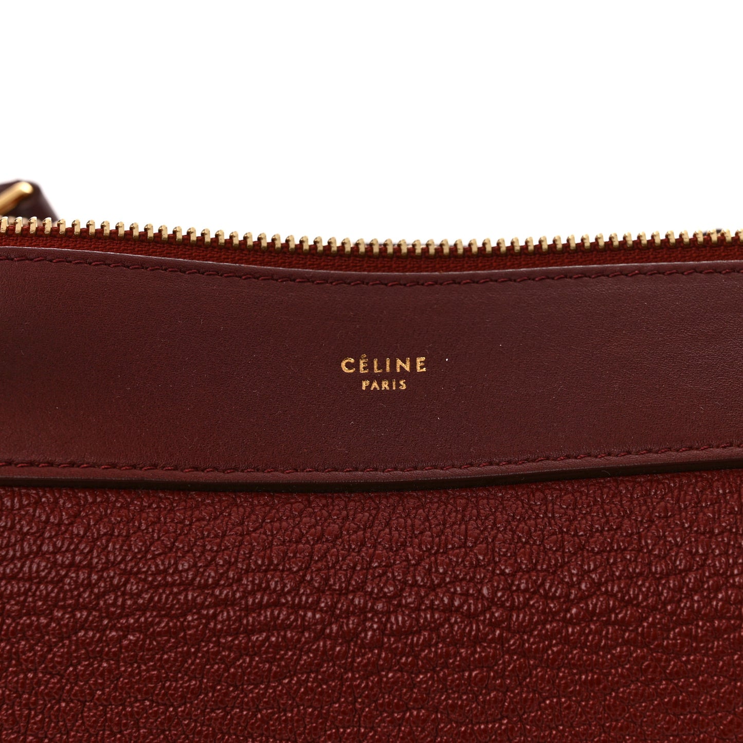Bullhide Calfskin Small Ring Bag Dark Ruby