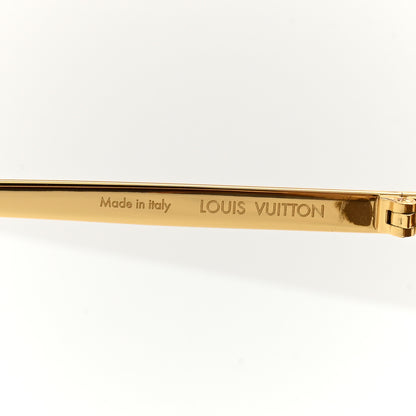 Louis Vuitton Metal LV Golden Mask Sunglasses Z1717U Gold 5 of 8