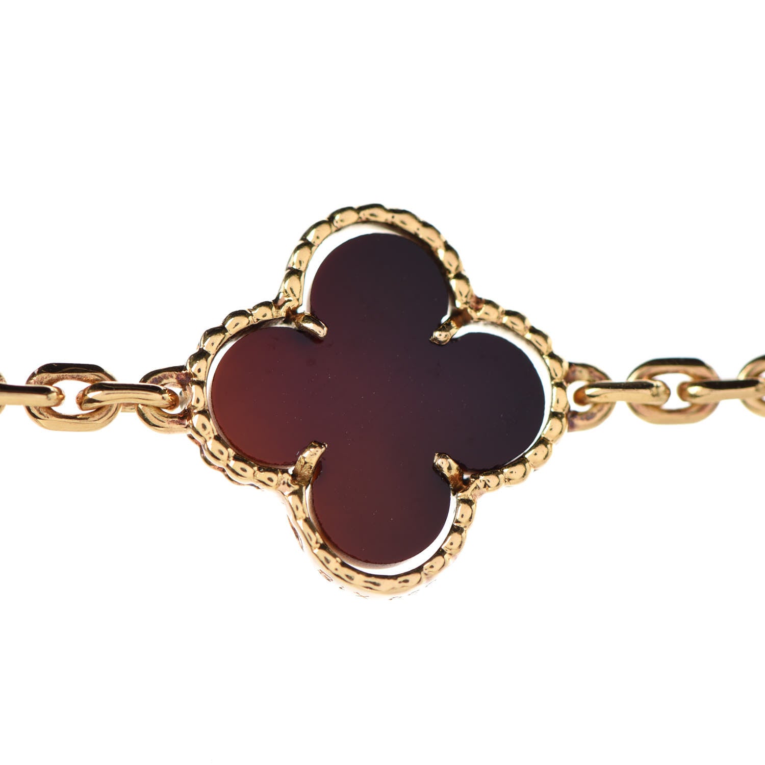 Van Cleef & Arpels 18K Yellow Gold Black Onyx 20 Motifs Vintage Alhambra Necklace 5 of 5
