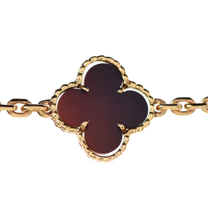 Van Cleef & Arpels 18K Yellow Gold Black Onyx 20 Motifs Vintage Alhambra Necklace 5 of 5