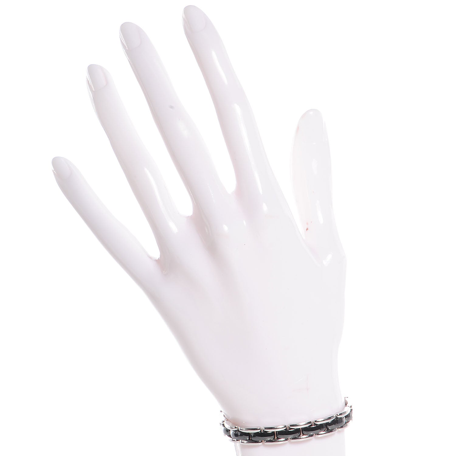 Chanel 18k White Gold Ceramic Ultra Bracelet Black 2 of 5