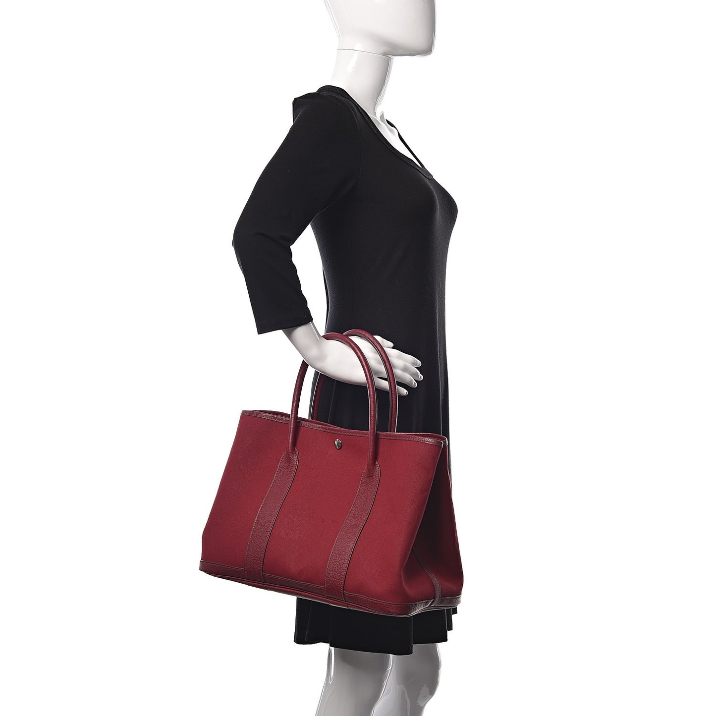 Buffle Sindhu Toile Garden Party 36 MM Tote Rouge Imperial